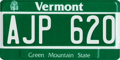 VT license plate AJP620