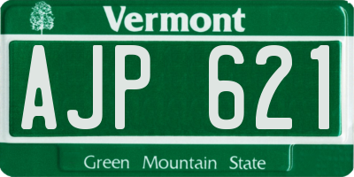 VT license plate AJP621