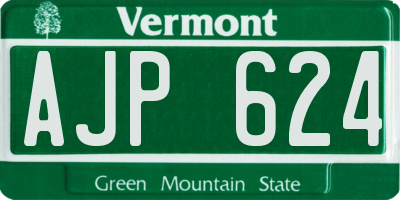 VT license plate AJP624