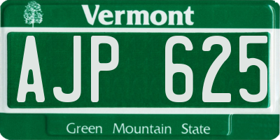 VT license plate AJP625