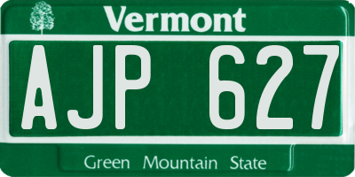 VT license plate AJP627