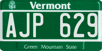 VT license plate AJP629