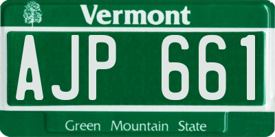 VT license plate AJP661