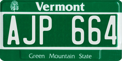 VT license plate AJP664