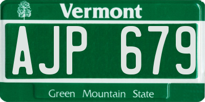 VT license plate AJP679