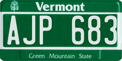 VT license plate AJP683