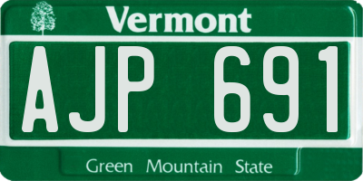VT license plate AJP691