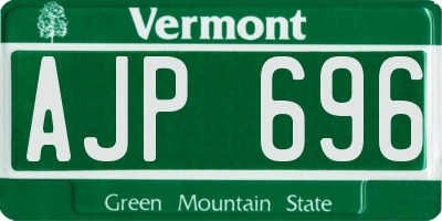 VT license plate AJP696