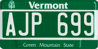 VT license plate AJP699