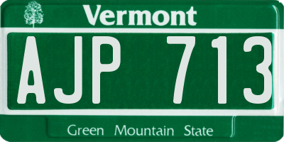 VT license plate AJP713