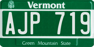 VT license plate AJP719