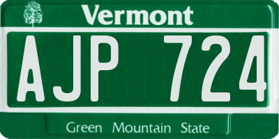 VT license plate AJP724