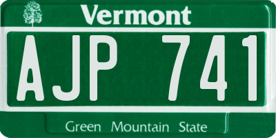 VT license plate AJP741