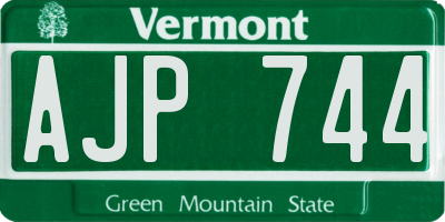VT license plate AJP744