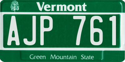 VT license plate AJP761