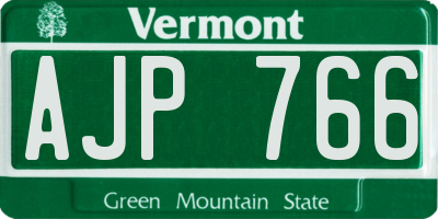 VT license plate AJP766