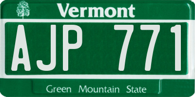 VT license plate AJP771