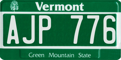 VT license plate AJP776