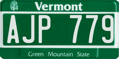 VT license plate AJP779