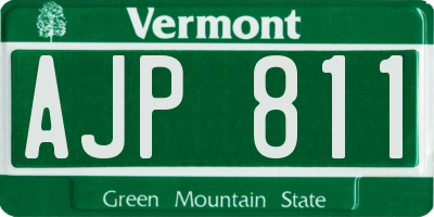 VT license plate AJP811