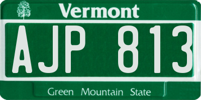 VT license plate AJP813