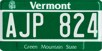 VT license plate AJP824