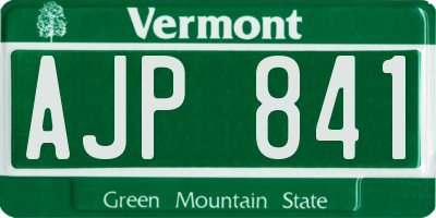 VT license plate AJP841