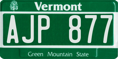 VT license plate AJP877