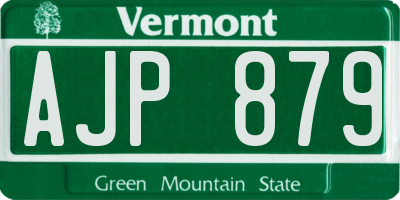 VT license plate AJP879