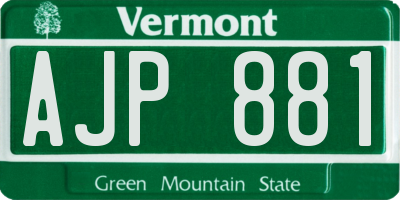 VT license plate AJP881