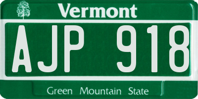 VT license plate AJP918
