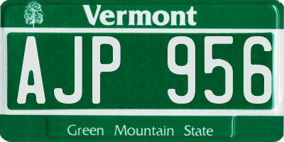 VT license plate AJP956