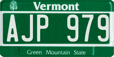 VT license plate AJP979