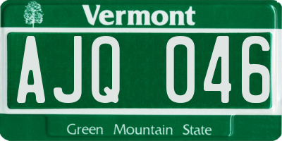 VT license plate AJQ046