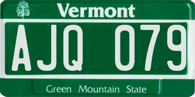 VT license plate AJQ079