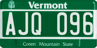 VT license plate AJQ096