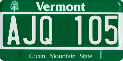 VT license plate AJQ105