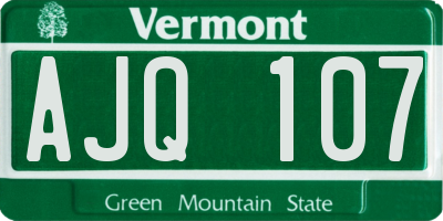 VT license plate AJQ107
