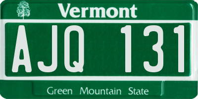 VT license plate AJQ131