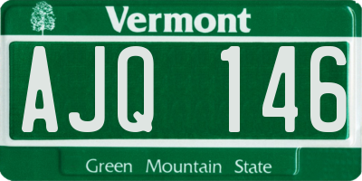 VT license plate AJQ146