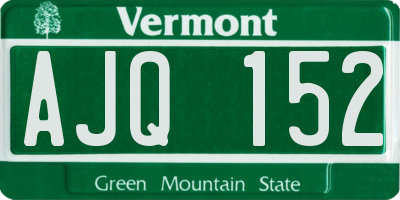 VT license plate AJQ152