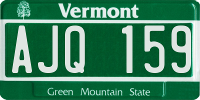 VT license plate AJQ159