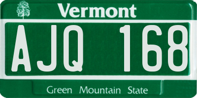 VT license plate AJQ168