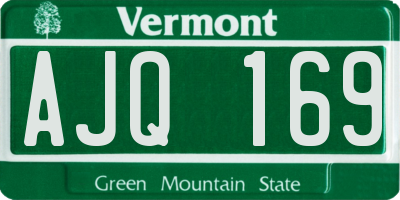 VT license plate AJQ169