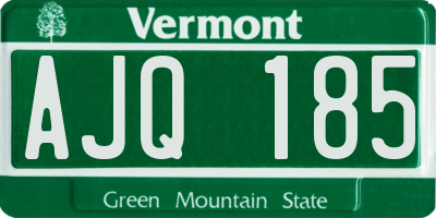 VT license plate AJQ185