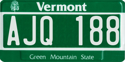 VT license plate AJQ188