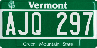 VT license plate AJQ297