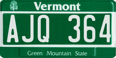 VT license plate AJQ364