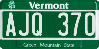 VT license plate AJQ370
