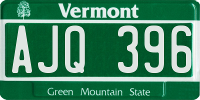 VT license plate AJQ396